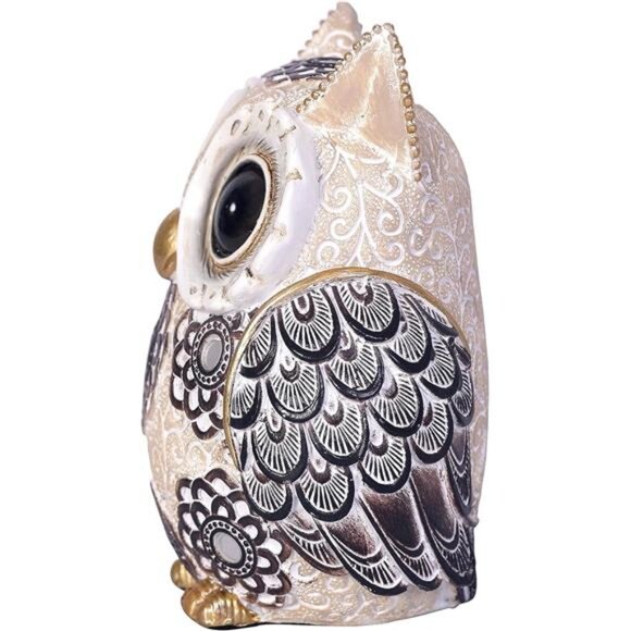 Adorable Owl Figurine,Big Eyes Cute Owl Statue,Shelf Accents for Home - Picture 2 of 7